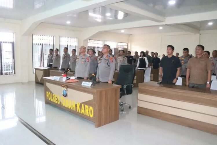 Kapolres Karo Beri Arahan ke PJU dan Perwira, Tindak Lanjut Rapim Polri 2026