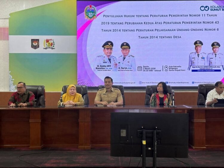 Sekda Kabupaten Karo Buka Penyuluhan Hukum Terkait Regulasi Desa