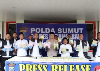 Polres Labuhanbatu Berhasil Ringkus 2 Kurir Bawa 31,5 Kg Sabu dan 30 Ribu Butir Pil Ekstasi