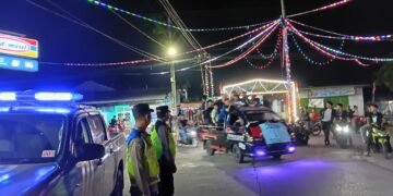 Polsek Kutalimbaru dan Koramil 02/KTB Amankan Malam Takbiran Idul Fitri 1447 H di Sei Mencirim