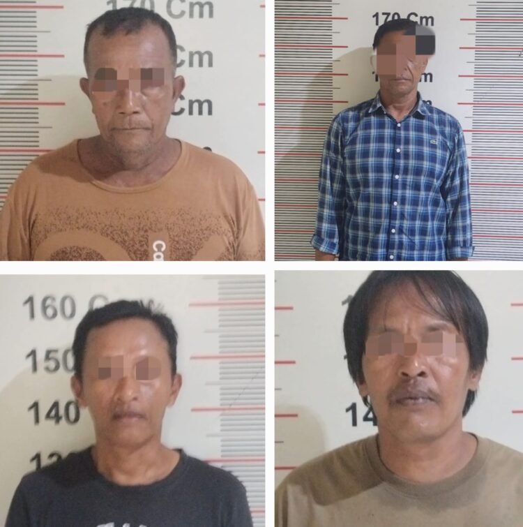Ringkus Pelaku Pungli, Polsek Pangkalan Susu Amankan Empat Pria 