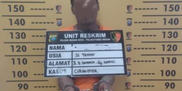 Polsek Medan Kota Amankan Residivis Pelaku Curanmor