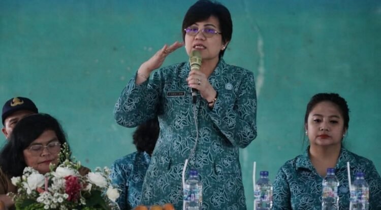 Dongkrak Ekonomi Keluarga, Ketua TP PKK Karo Pimpin Pembinaan UP2K di Desa Mulawari ​