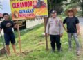 Polsek Munte Pasang Spanduk Imbauan Waspada Curanmor di Kecamatan Munte