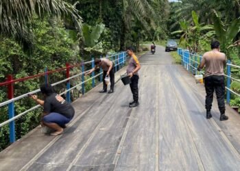 Renovasi Jembatan 3 Desa di Kecamatan Kutalimbaru Selesai Dilaksanakan