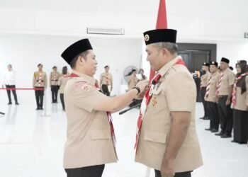 PAW Masa Bakti 2024-2029, Wyldan Ansyori Hasibuan Resmi Dilantik Jadi Ketua Kwarcab Gerakan Pramuka Palas