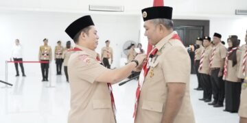 PAW Masa Bakti 2024-2029, Wyldan Ansyori Hasibuan Resmi Dilantik Jadi Ketua Kwarcab Gerakan Pramuka Palas