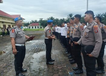 Polres Padang Lawas Kasi Propam Melaksanakan Ops Gaktiblin di Lapangan Mapolres