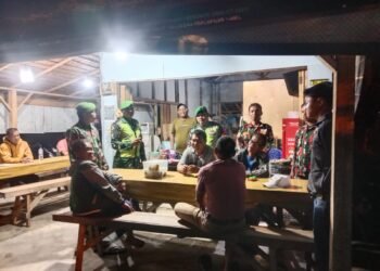 Danramil 02/Kutalimbaru Gelar Patroli Pos Kamling Bersama LMP