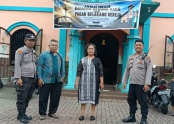 Polsek Kutalimbaru Lakukan Pengamanan Ibadah Perayaan Kenaikan Yesus Kristus