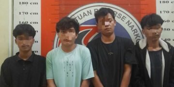 Empat Pelaku Pemakai Sabu Diamankan Satresnarkoba Polres Palas di Pasar Sibuhuan