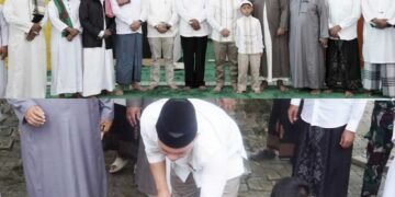 Bupati Padang Lawas Sholat Idul Adha dan Serahkan 1 Ekor Hewan Kurban Sekaligus Jagal Penyembelih Hewan Kurban di Masjid Agung Al-Munawwaroh