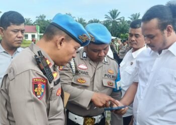 Propam Polres Padang Lawas Gelar Ops Gaktibplin di Lapangan Apel