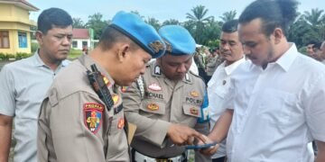 Propam Polres Padang Lawas Gelar Ops Gaktibplin di Lapangan Apel