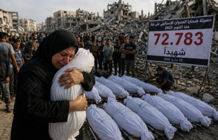 Korban Tewas di Gaza Capai 72.783 Jiwa