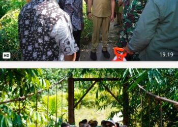 Berpotensi Berbahaya Bagi Pengguna,Bupati Pakpam Bharat Tinjau Jembatan Gantung di Kecamatan STTU Jehe