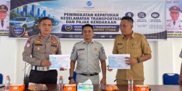 Kanit Lantas Polsek Medan Tembung Sosialisasikan Keselamatan Berlalu Lintas dan Kepatuhan Pajak Kendaraan