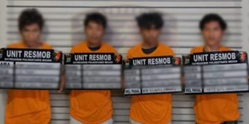 Empat Begal Terowongan Tembung Ditangkap