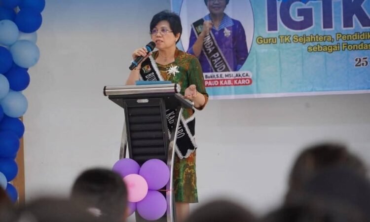 HUT Ke-76 IGTKI-PGRI Karo, Roswitha Tekankan Kesejahteraan Guru dan Sinergi Pendidikan Sejak Dini