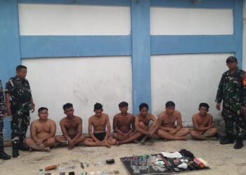 POMAL Kodaeral I Grebek Sarang Narkoba di Bagan Deli Belawan, 7 Pria Diamankan Berserta BB Sabu dan CCTV