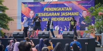 Wujudkan Program Prioritas Rico Waas, Dispora Medan Gelar Senam PKJR