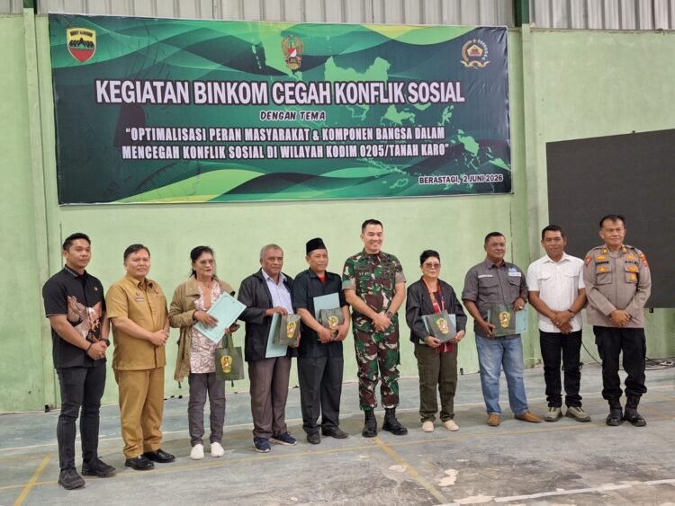 Sinergi TNI-Polri dan Pemda Diperkuat, Binkom Cegah Konflik Sosial Digelar di Karo