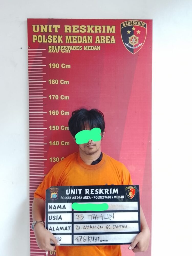 Polsek Medan Area Tangkap Pencuri HP di Grosir Fuad Amaliun, Aksi Tersangka Terekam CCTV
