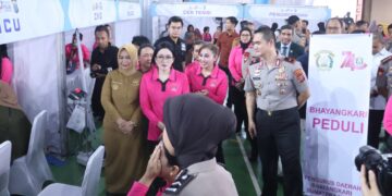 Kapolres Langkat Dukung Sukses Bakti Kesehatan Polda Sumut