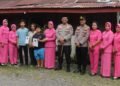 Wujud Kepedulian, Kapolres Langkat Berikan Tali Asih Kepada Istri Personel Polri Yang Suaminya Meninggal