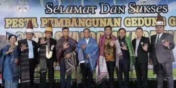 Bupati Karo Antonius Ginting Hadiri Pesta Pembangunan Gedung Gereja GKPS Syaloom Kabanjahe  ​