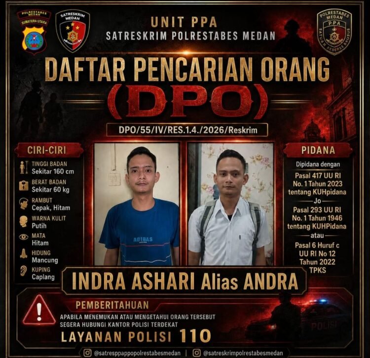 Polrestabes Medan Terbitkan DPO Pelaku Dugaan Pencabulan