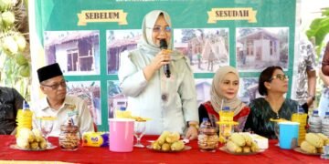 Plt. Bupati Langkat Serahkan Kunci Rumah Layak Huni Untuk Warga Pematang Serai