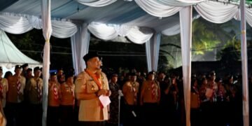 Bobby Nasution Bermalam Bersama Ribuan Pramuka, Api Unggun Kobarkan Semangat Jamdasu XI