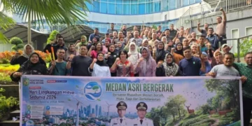 Sekretariat DPRD Medan Gelar Gotong Royong Massal, Dukung Program Medan Asri Bergerak