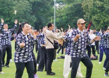 Cadika Jadi Etalase Kota Medan, Rico Waas Sambut 98 Wali Kota dengan Senam Pagi