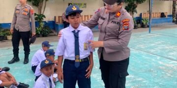 Polres Karo Berikan Penyuluhan Kamtibmas dan Tertib Lalu Lintas kepada Peserta MPLS