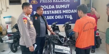 Polsek Delitua Tembak Spesialis Curanmor, Berulang Kali Beraksi di Medan Johor