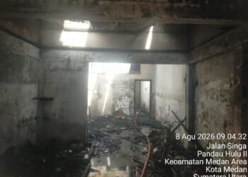 Lima Rumah di Pandau Hulu II Medan Hangus Terbakar, Seorang Lansia Tewas