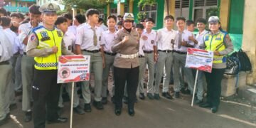 Police Go To School, Satlantas Polres Langkat Ajak Siswa Ciptakan Budaya Tertib Lalu Lintas