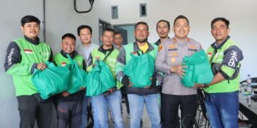 Silaturahmi dengan Ojol, Kapolres Langkat Ajak Jaga Kamtibmas