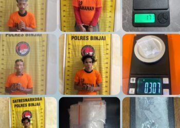 Kurun Waktu Tiga Hari, Satres Narkoba Polres Binjai Gulung Lima Bandar Sabu