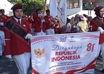 Sekolah Rakyat Padangsidimpuan Ikut Meriahkan Karnaval HUT ke-81 RI