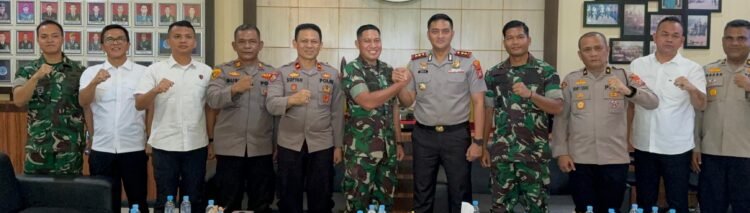 Kokohkan Sinergitas TNI-Polri, Kapolres Binjai Bersama PJU Gelar Silaturahmi ke Mako Yonarhanud 11/WBY