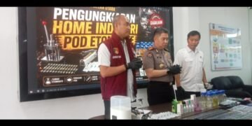 Polda Sumut Ungkap Home Industri Vape Getar di Sunggal