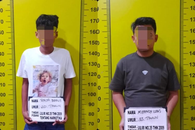 Lagi Santai di Teras Rumah, Dua Pengedar Sabu di Pagar Merbau Ditangkap Polisi