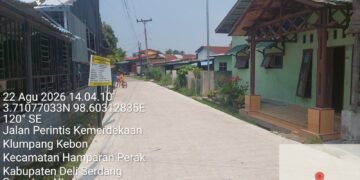 Kontrak Perbaikan Jalan Darsono Hamparan Perak Masih Berjalan, Tak Benar Mangkrak