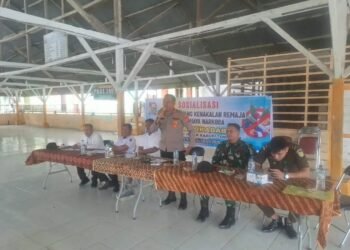 Polsek Juhar Sosialisasikan Pencegahan Stunting, Narkoba dan Kenakalan Remaja di Desa Sukababo