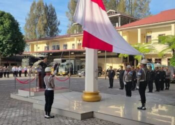 Polres Karo Gelar Upacara HUT Ke-81 Kemerdekaan RI