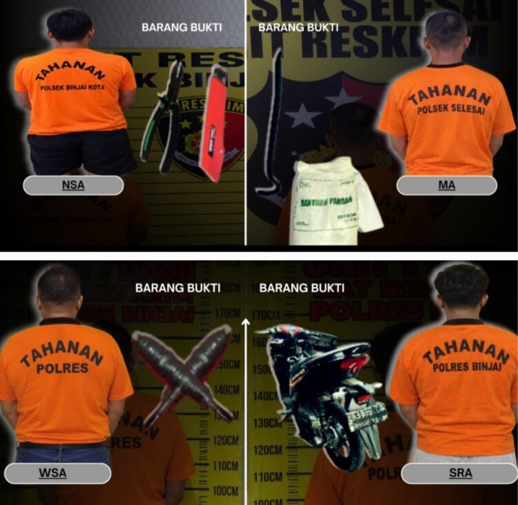 Kapolres Binjai Tegaskan Komitmen Berantas Curat, Empat Pelaku Diamankan
