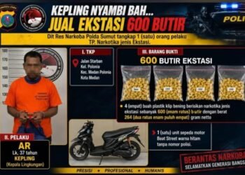 Nekat! Oknum Kepling di Medan Polonia Edarkan Ekstasi